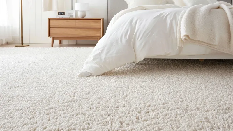 Clean wall-to-wall carpet in a bright living room