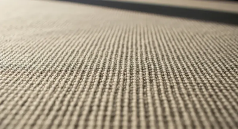 Close-up of tightly woven commercial carpet