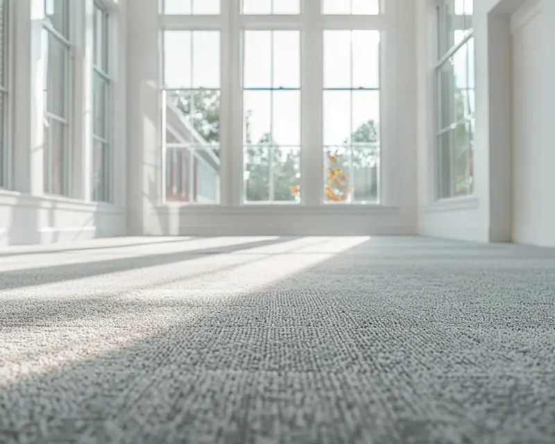 A bright, empty room with freshly cleaned carpet