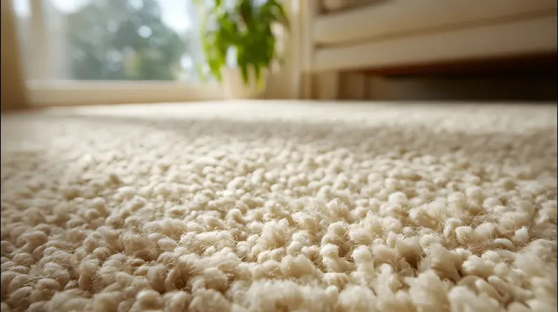 A close-up of clean carpet fibers